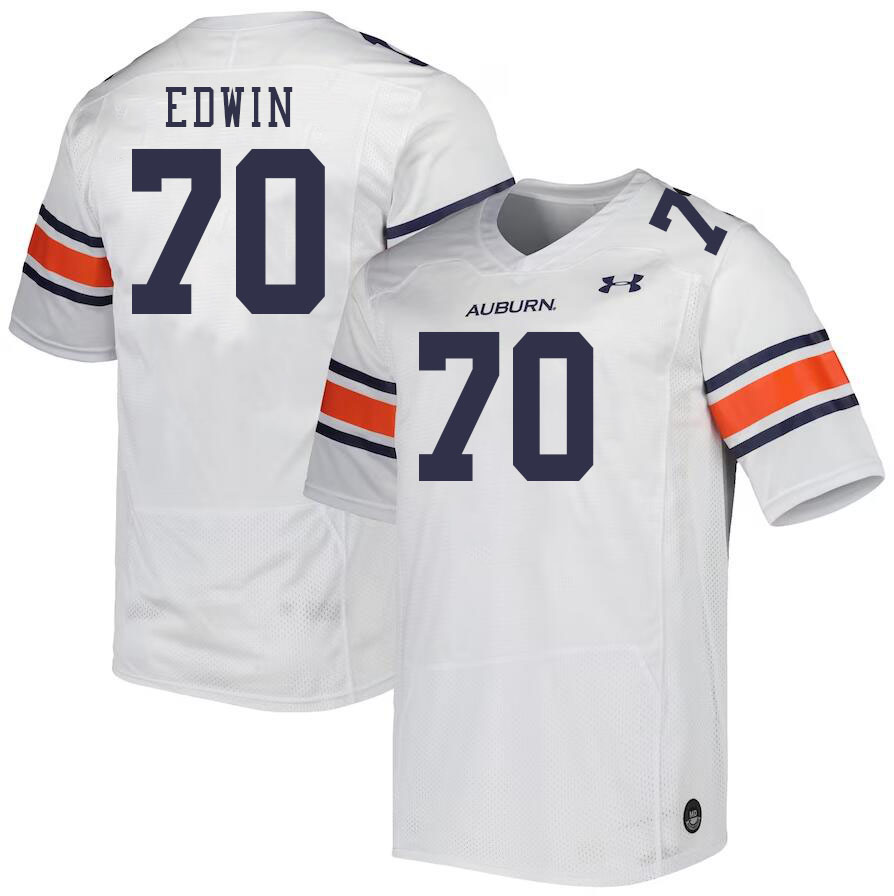 Men #70 Favour Edwin Auburn Tigers College Football Jerseys Stitched-White